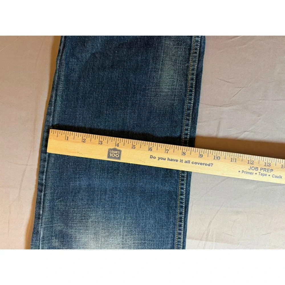 Levis 505 Mens Straight Fit Jeans Blue Denim 36x30 Medium Wash Cotton